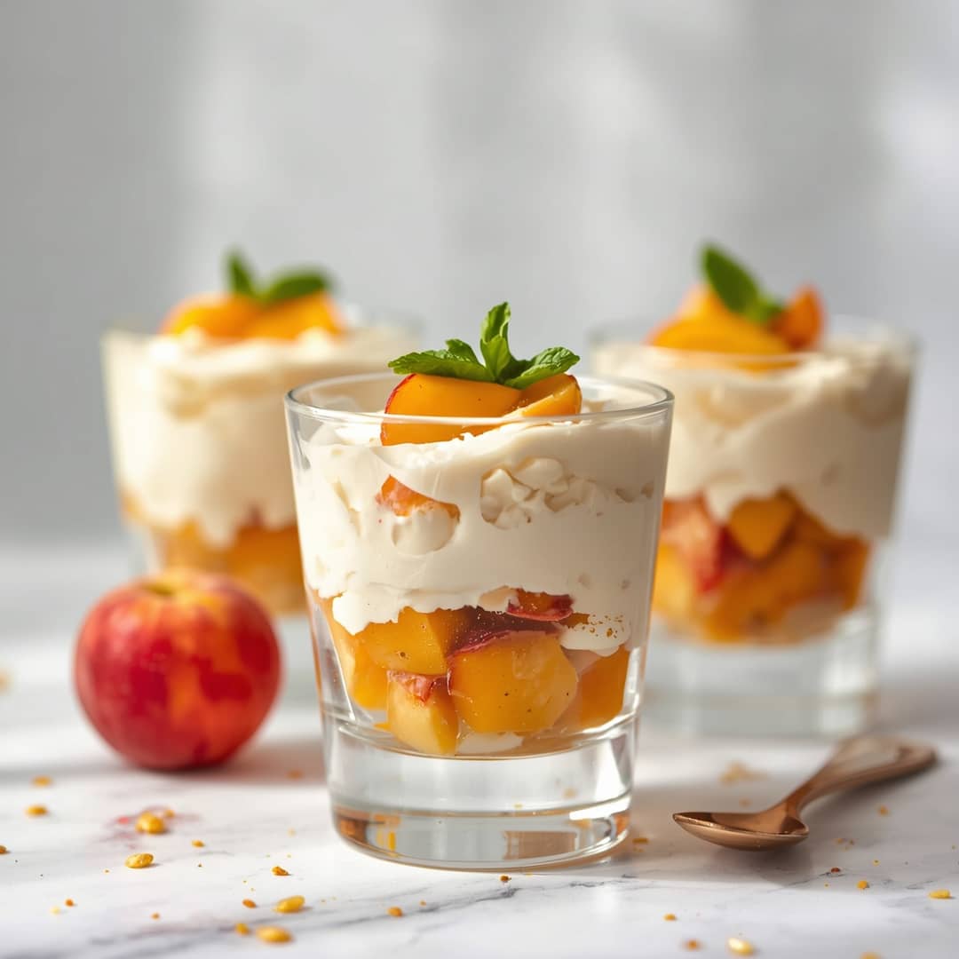 Refreshing Summer Peach Mousse Trifle 2 Refreshing Summer Peach Mousse Trifle