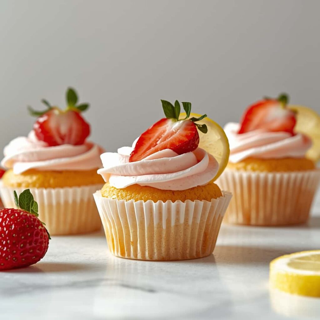 Strawberry Lemonade Cupcakes