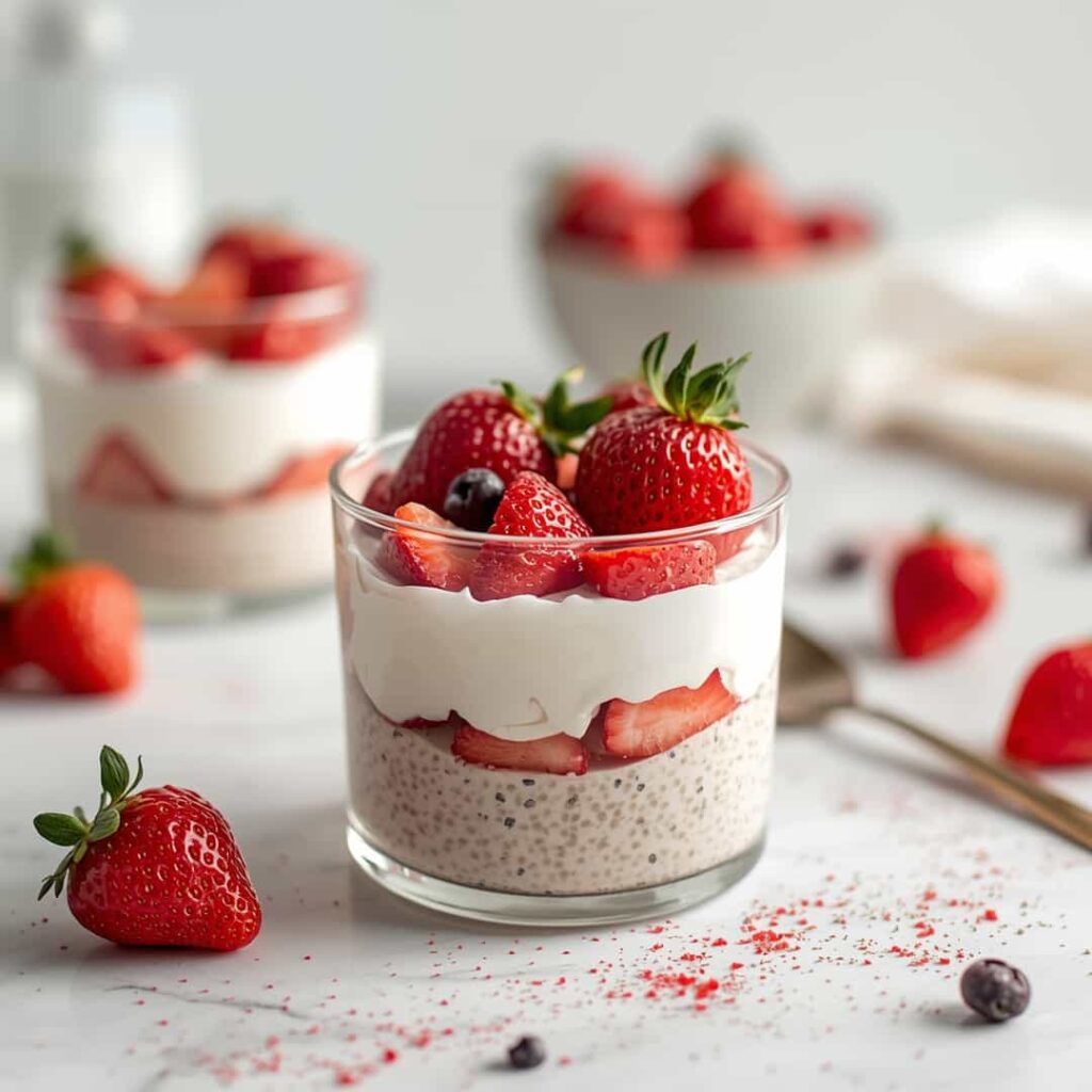 Strawberry Shortcake Chia Pudding Recipe