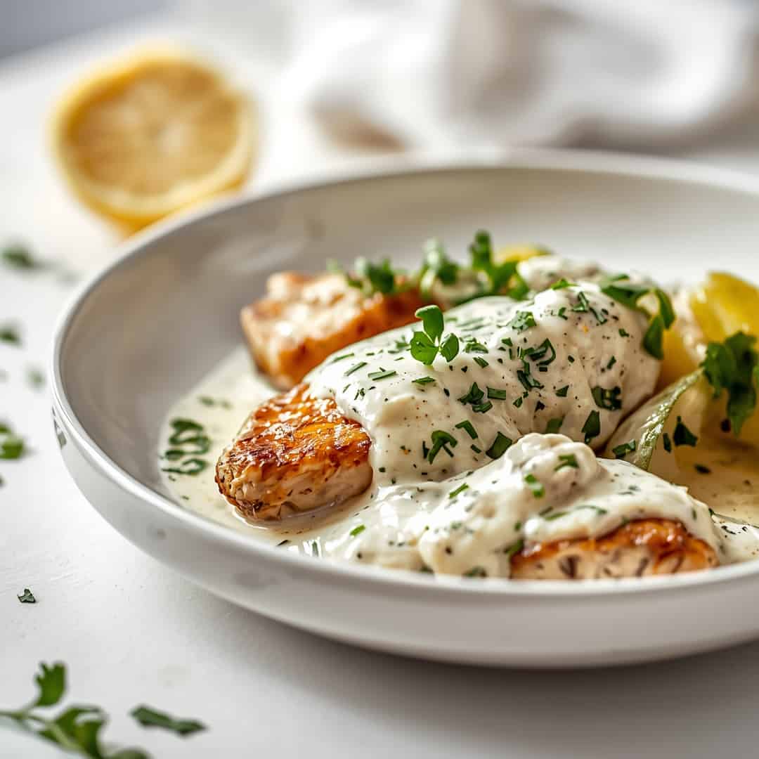 Turkish Chicken In Creamy White Sauce Recipe