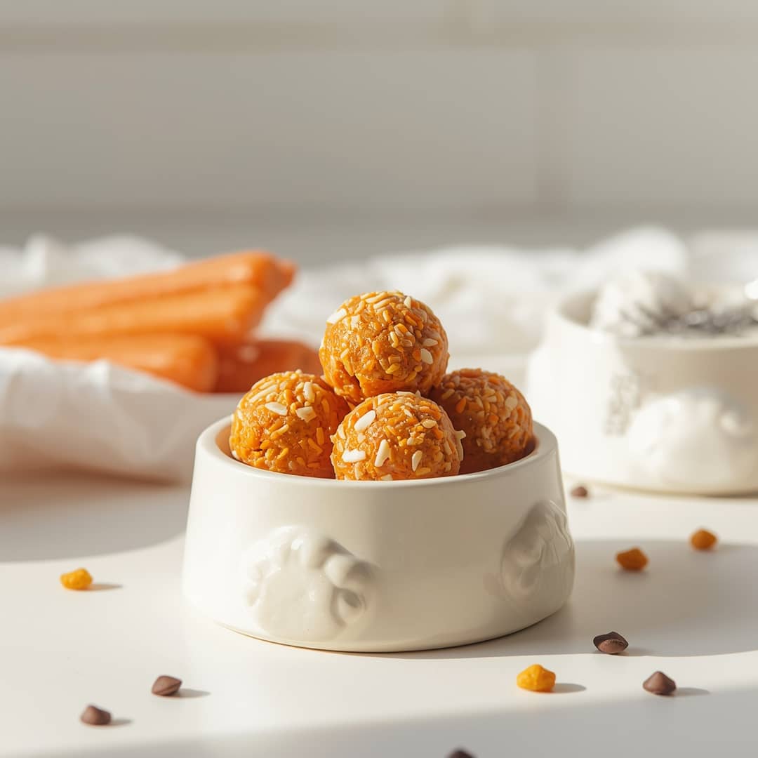 Yogurt Carrot Balls for Dogs