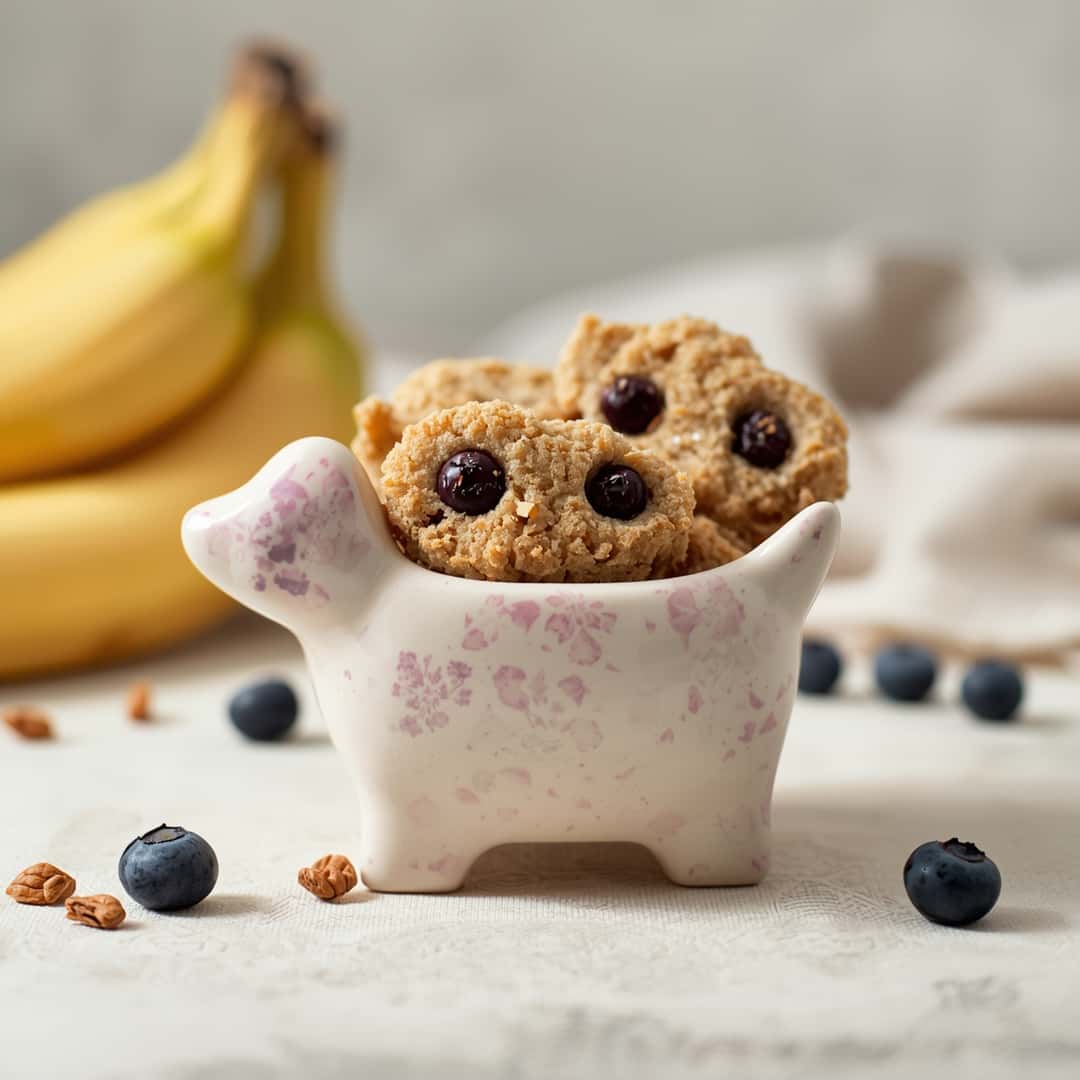 Banana Peanut Butter Blueberry Dog Biscotti 2 Banana Peanut Butter Blueberry Dog Biscotti