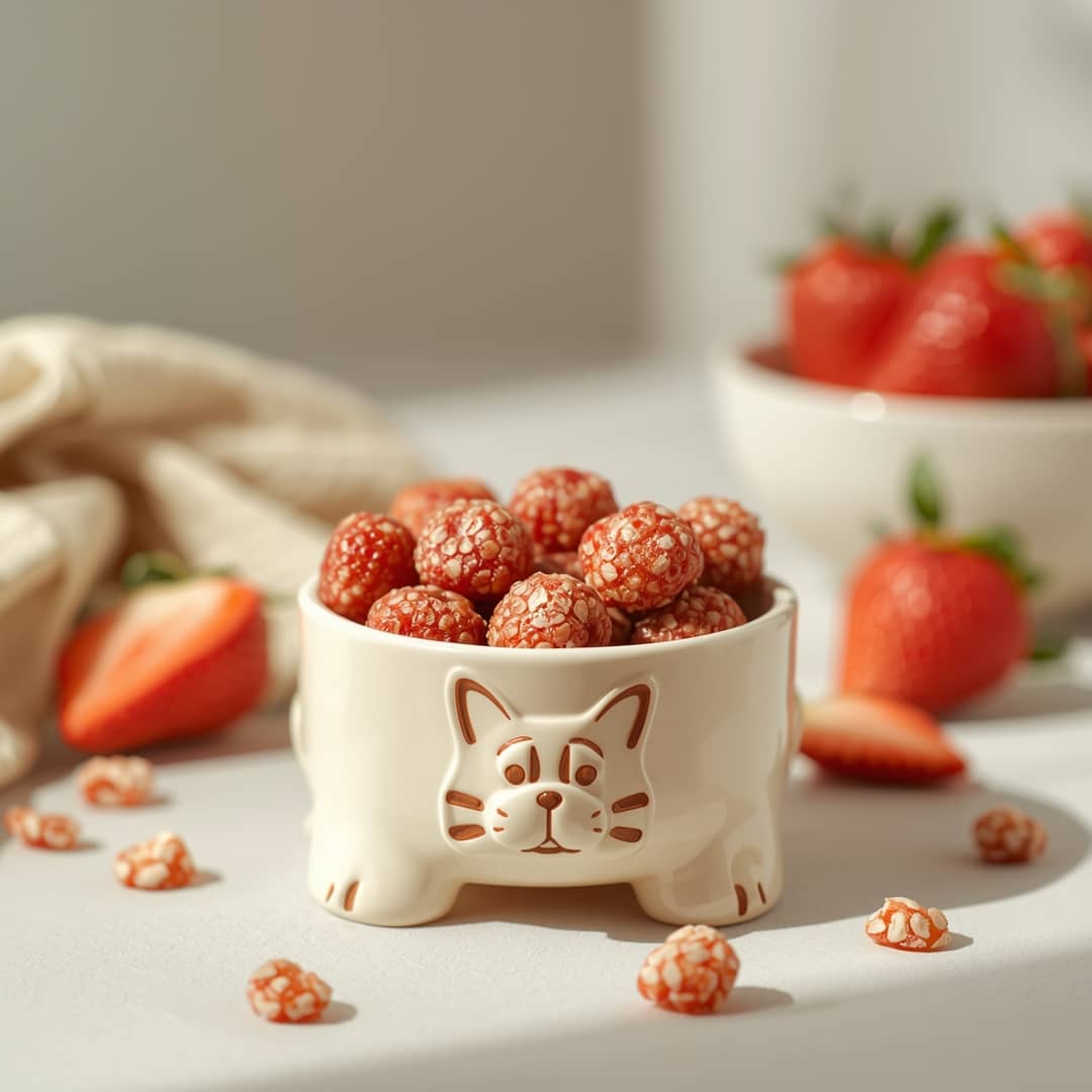 Bite-Sized Strawberry Oat Nibbles for Dogs