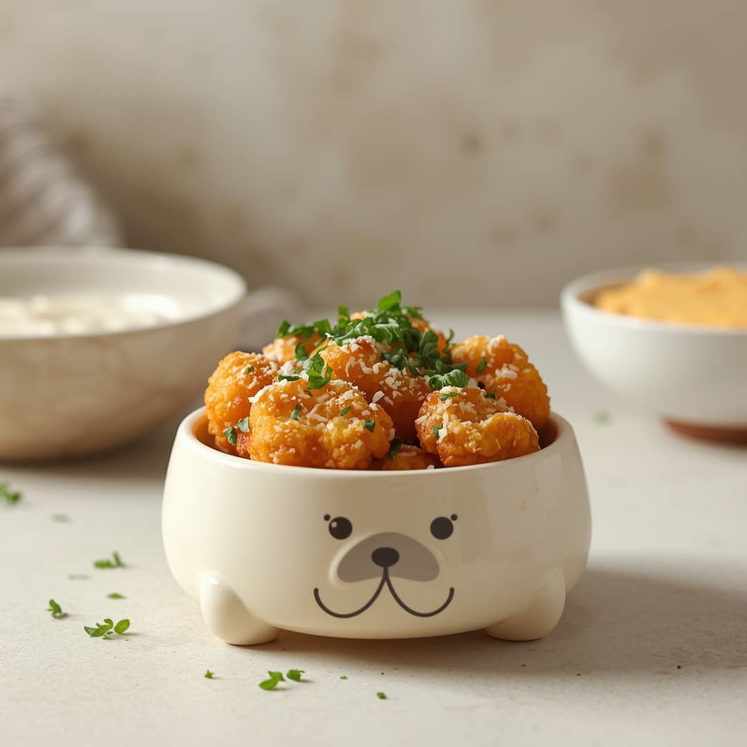 Crispy Baked Cauliflower Parmesan for Dogs