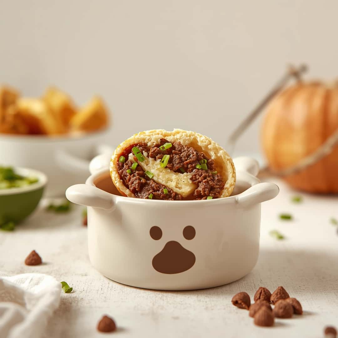 Homemade Beef Dog Food Roll