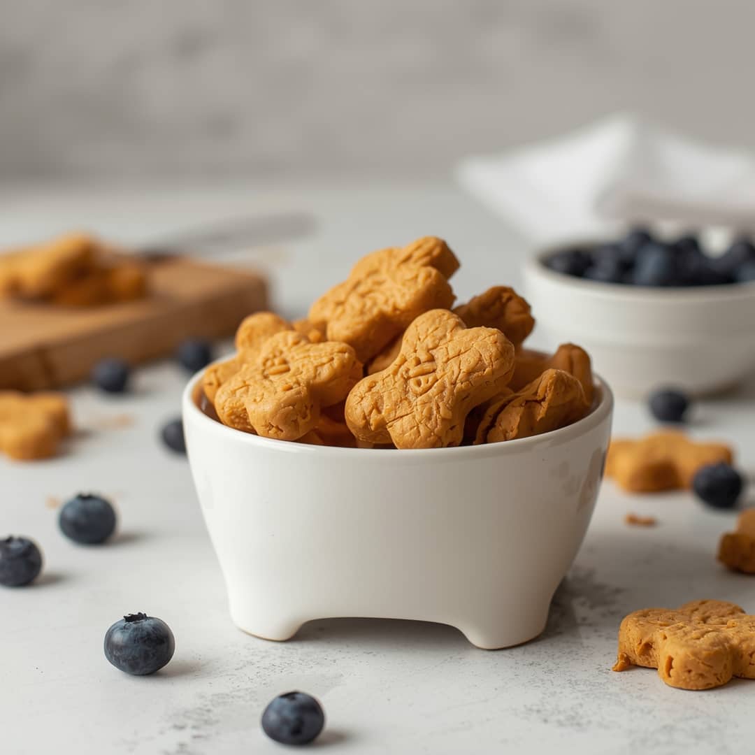 Peanut Butter Blueberry Dog Treats