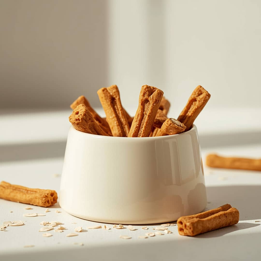 Peanut Butter Oat Chew Sticks for Dogs