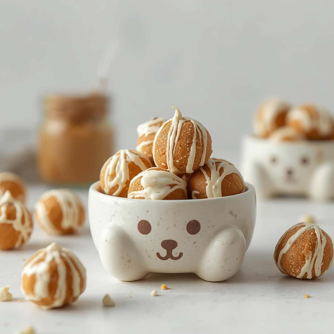 Peanut Butter Yogurt Swirl Dog Bites