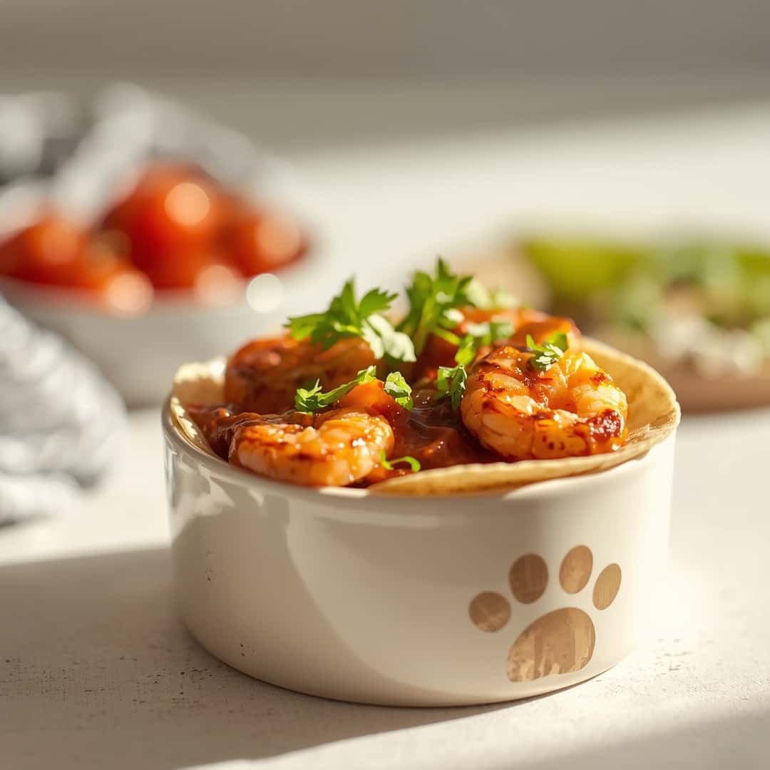 Sweet Chili Shrimp Tacos for Dogs