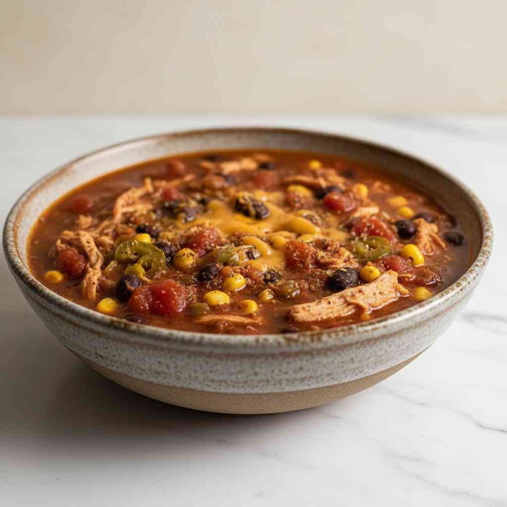 Crockpot Chicken Taco Chili