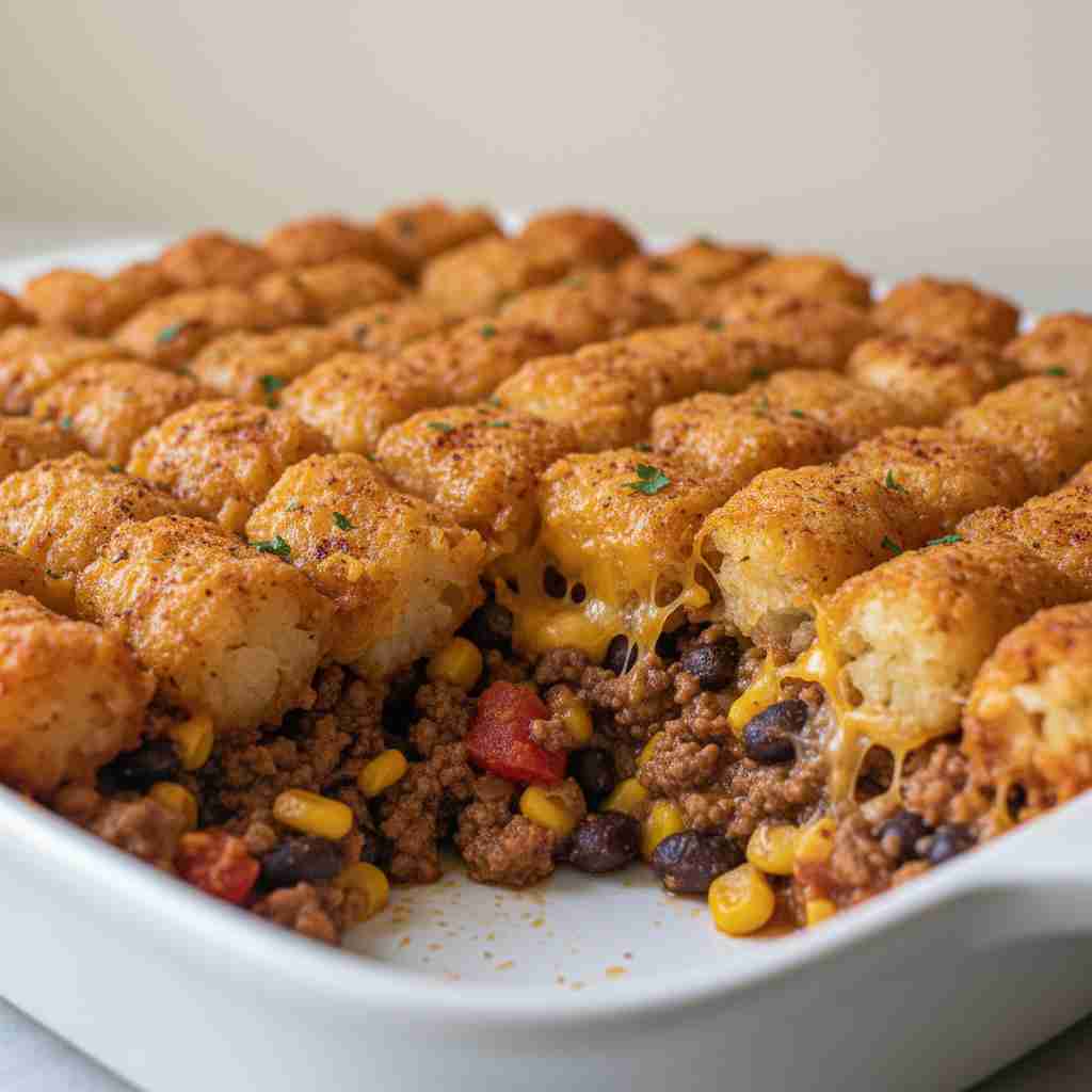 Crockpot Tex Mex Tater Tot Casserole