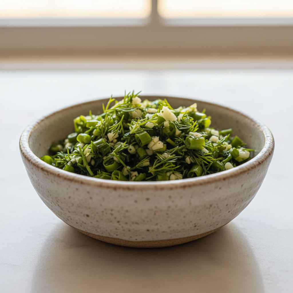 Dill Garlic Scape Relish