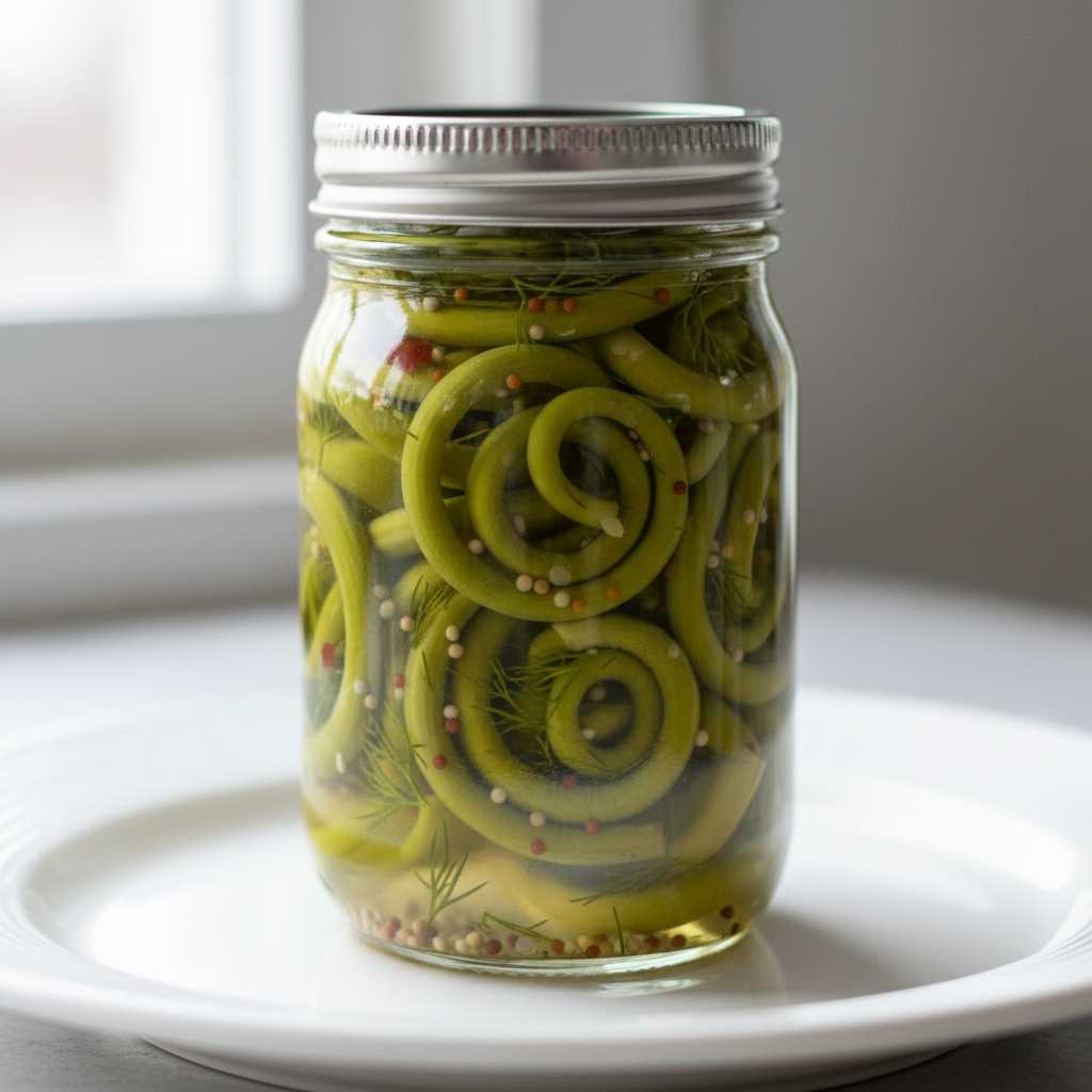 Easy Pickled Garlic Scapes Recipe 2 Easy Pickled Garlic Scapes Recipe