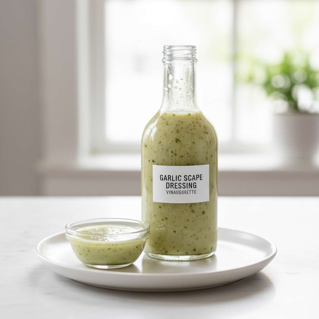 Garlic Scape Dressing Vinaigrette 2 Garlic Scape Dressing Vinaigrette