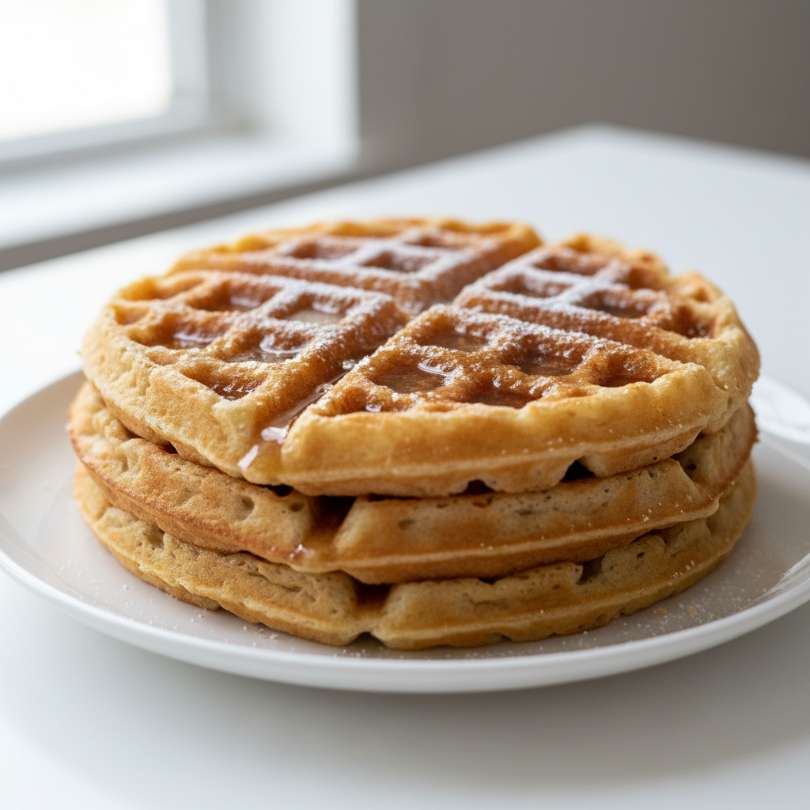 overnight buttermilk protein waffles featured