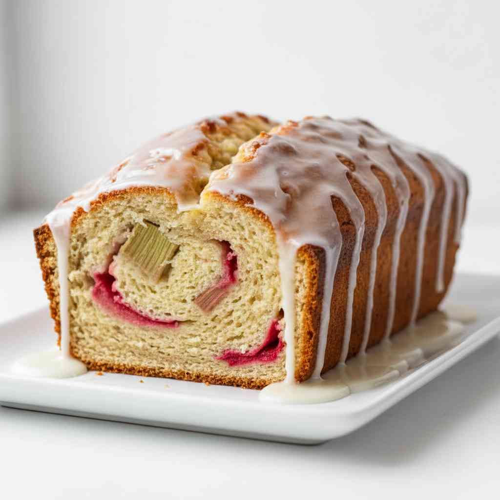 Perfect Rhubarb Bread with Sweet Glaze