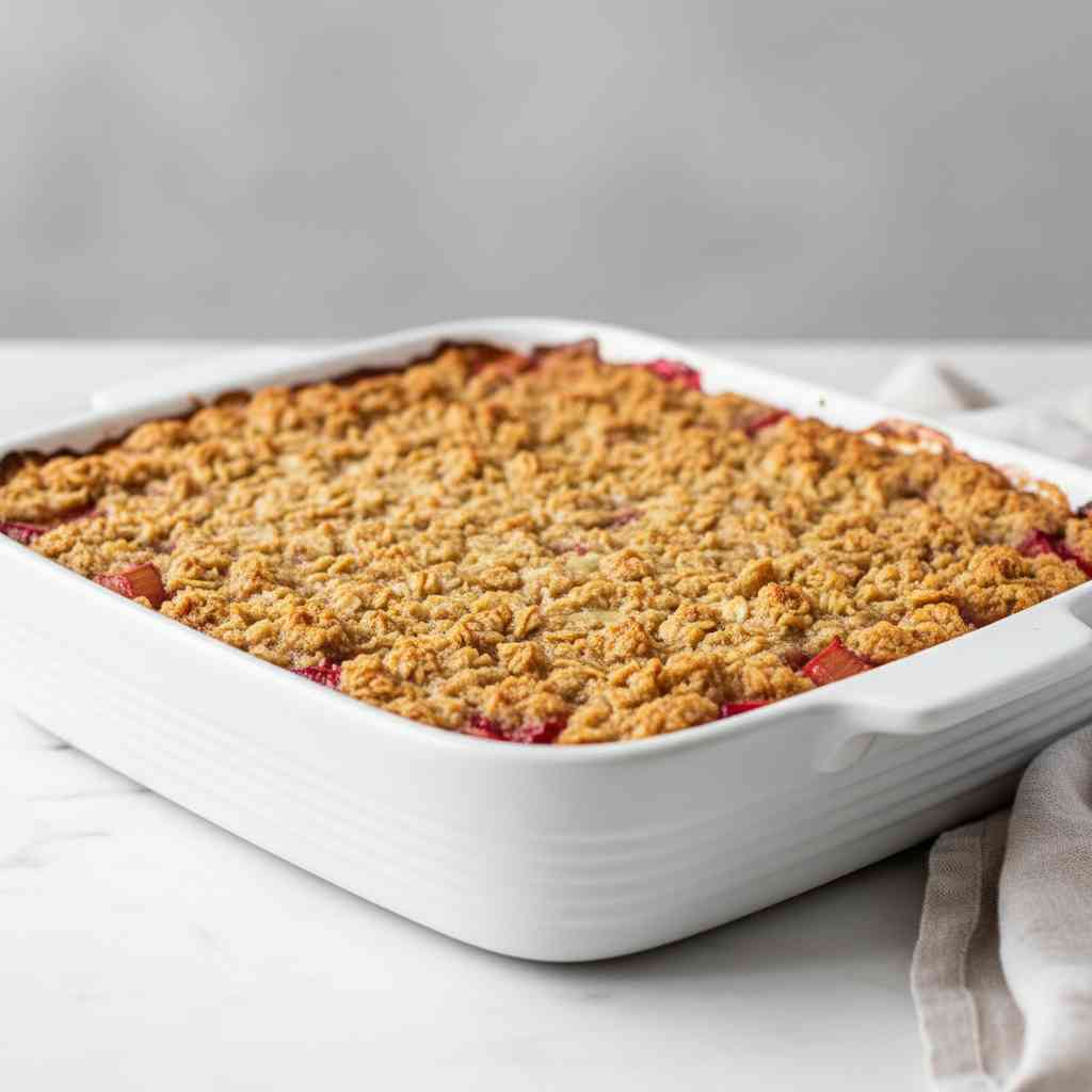 Quick and Easy Rhubarb Crisp
