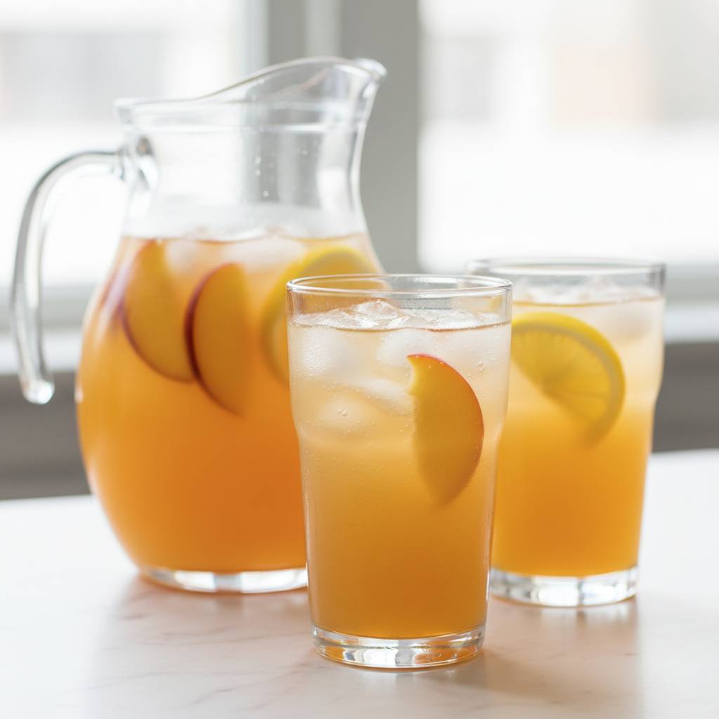 Refreshing Homemade Peach Lemonade 2 Refreshing Homemade Peach Lemonade