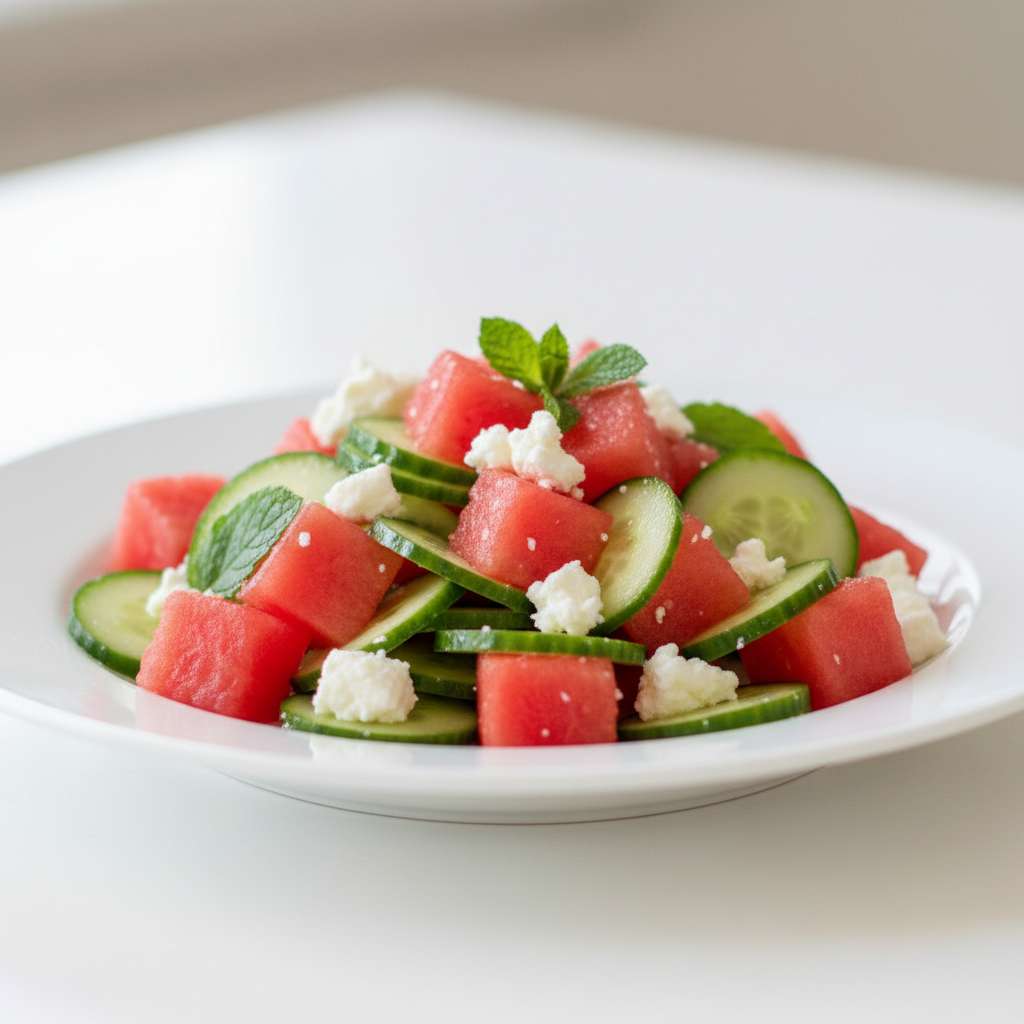 Refreshing Watermelon Salad Cucumber Feta 2 Refreshing Watermelon Salad Cucumber Feta