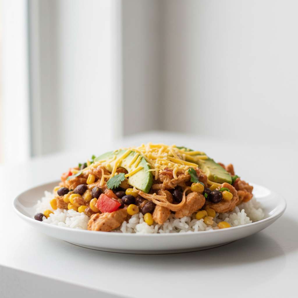 Slow Cooker Chicken Burrito Bowl