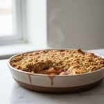 Warm Rhubarb and Apple Crumble