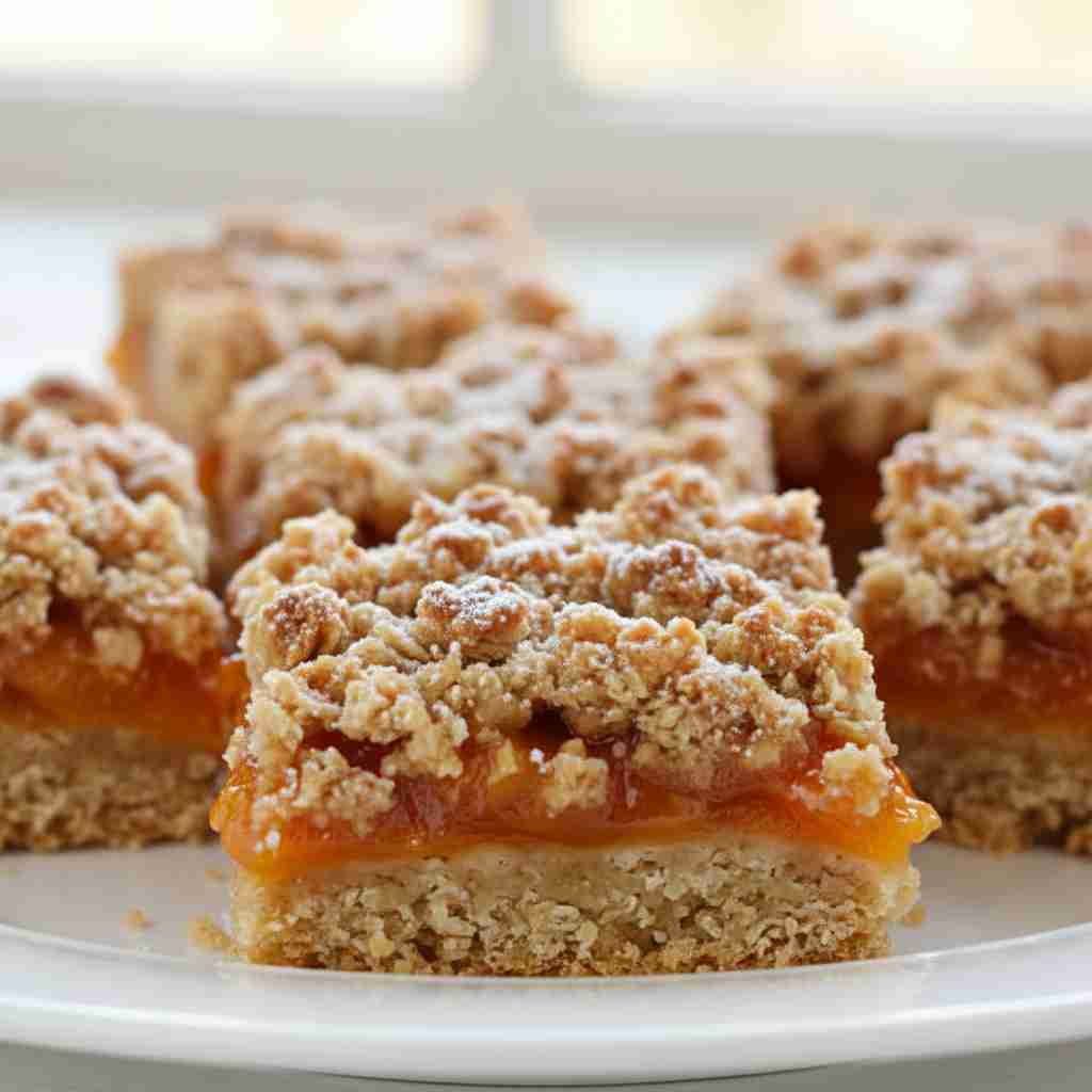 Apricot Oatmeal Crumble Bars