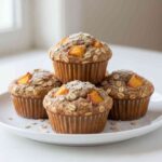 Healthy Peach Oatmeal Muffins