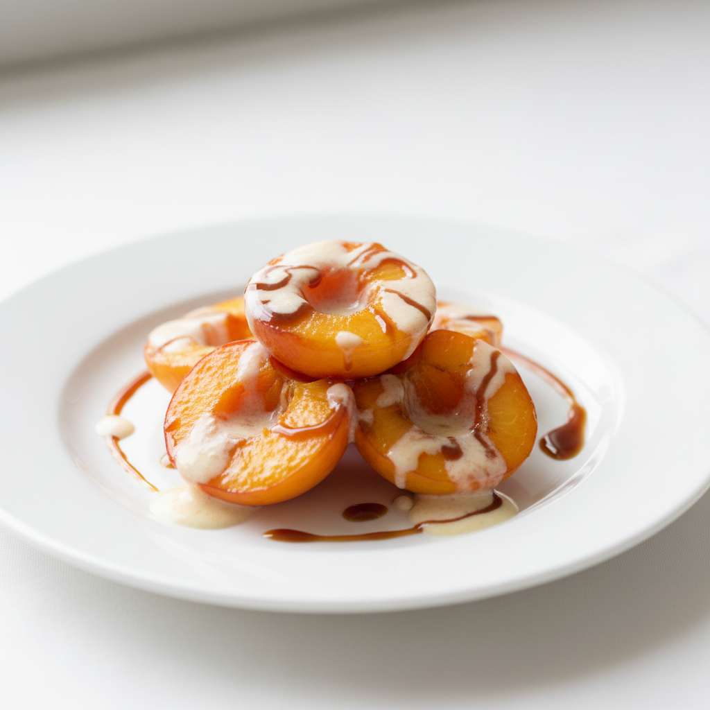 Roasted Nectarines Vincotto Cream 2 Roasted Nectarines Vincotto Cream