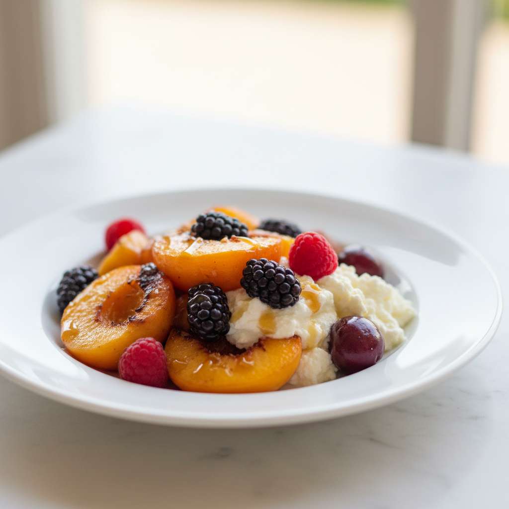 Roasted Summer Fruit Sweet Ricotta 2 Roasted Summer Fruit Sweet Ricotta