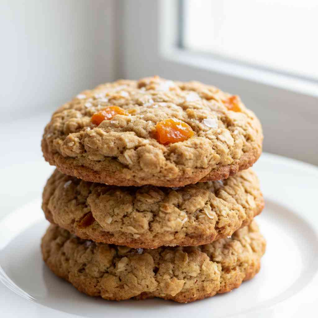 Salted Oatmeal Apricot Cookies