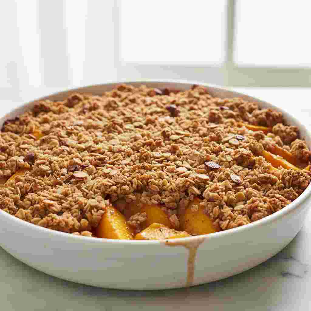 Ultimate Healthy Peach Crumble 2 Ultimate Healthy Peach Crumble