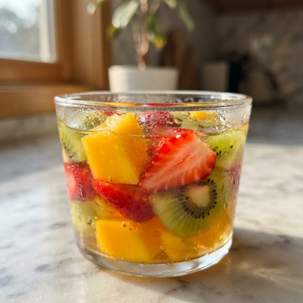 Glossy Fruit Agar Agar Jelly Dessert